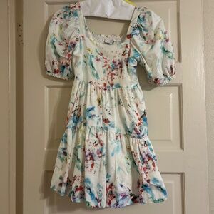 Willa Story Puff Sleeve Babydoll Linen Dress